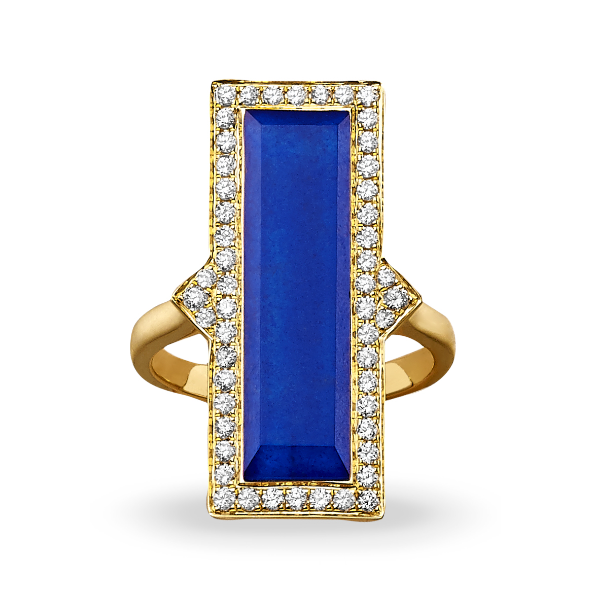 18K Yellow Gold Lapis Lazuli Fashion Ring by Dove