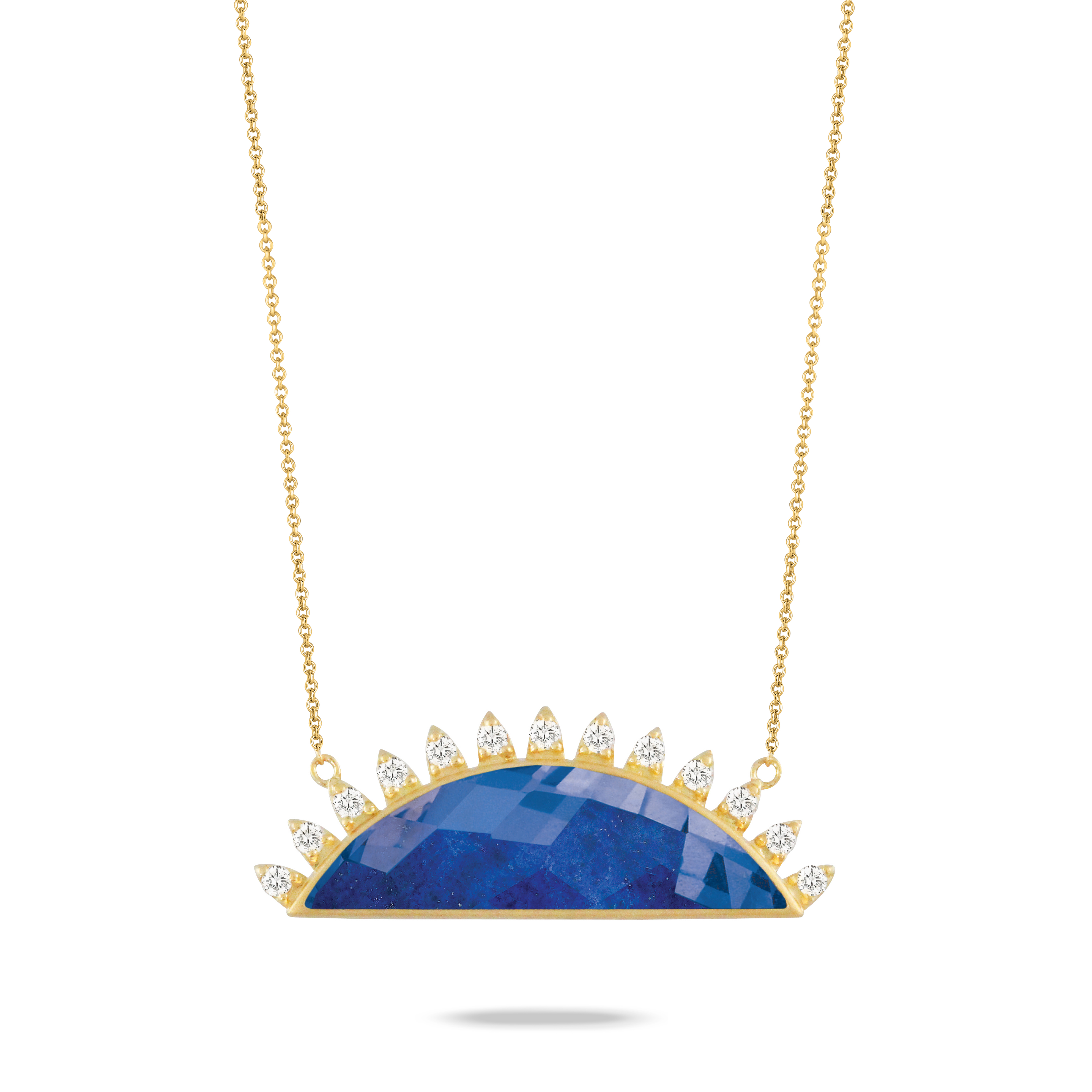 18K Yellow Gold Lapis Lazuli Necklace by Dove