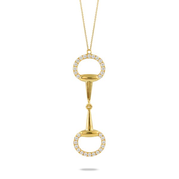 18K Yellow Gold Diamond Necklace - 18K Yellow Gold Diamond Necklace