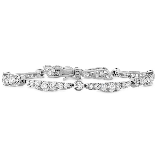 4.35 ctw. Lorelei Ribbon Diamond Bracelet in 18K White Gold - Lorelei Ribbon Diamond Bracelet set in 18K White Gold, Hearts On Fire 4.35 ctw.