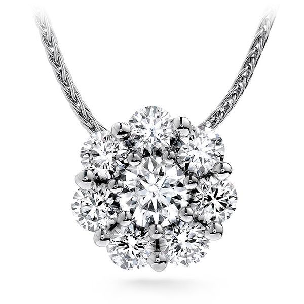 1 ctw. Beloved Pendant Necklace in 18K White Gold - Beloved Pendant Necklace set in 18K White Gold, Hearts On Fire 1 ctw.