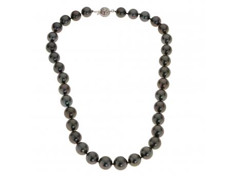 18KT White Gold Tahitian Pearl Necklace by Imperial Pearls