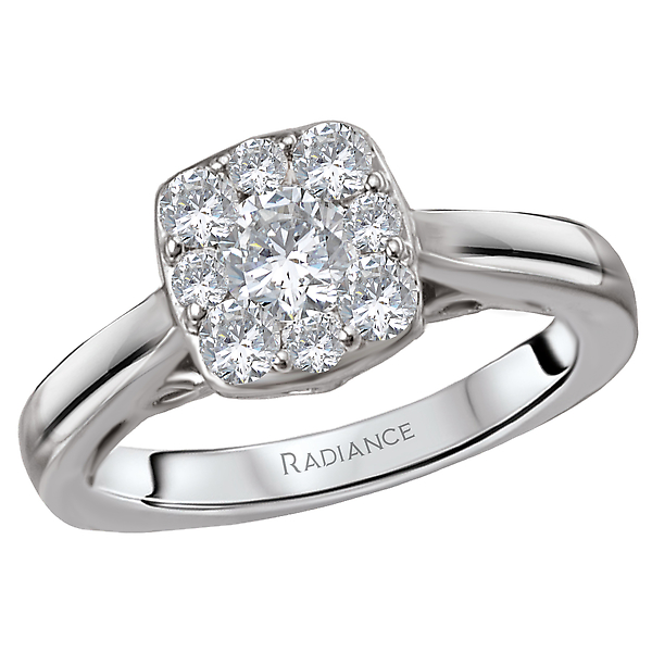 Diamond Cluster Bridal Ring by Radiance
