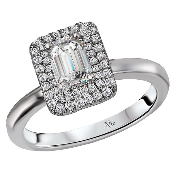 Halo Semi-Mount Diamond Ring by La Vie