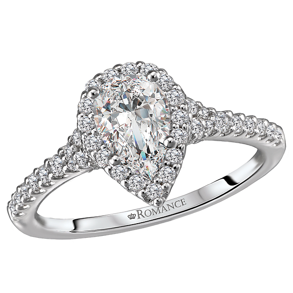 Halo Semi Mount Diamond Ring by Romance Diamond