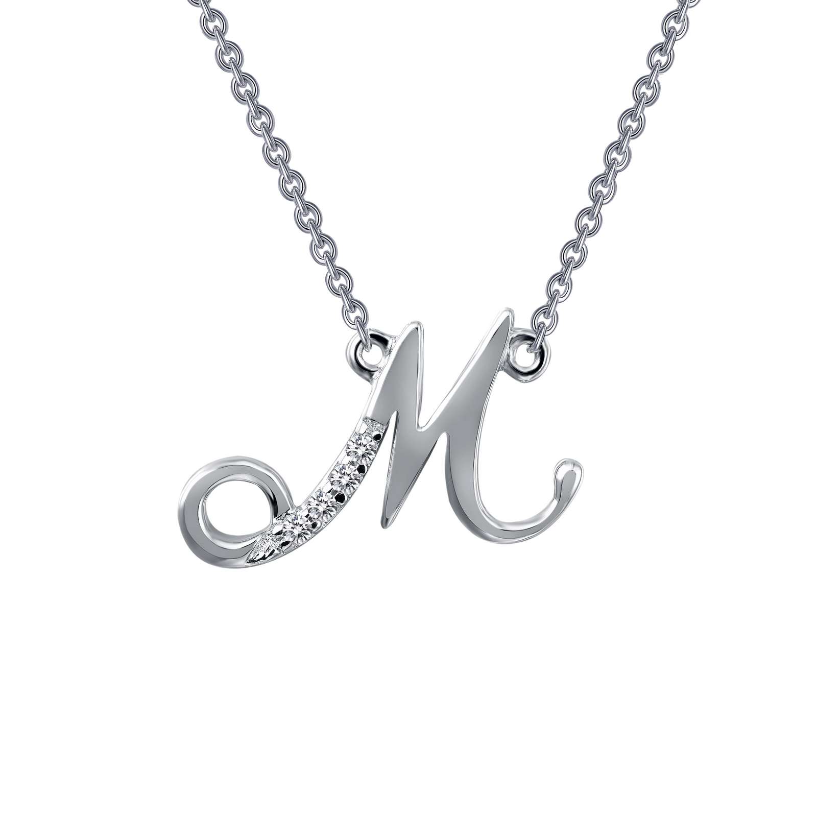 Letter M Pendant Necklace by Lafonn