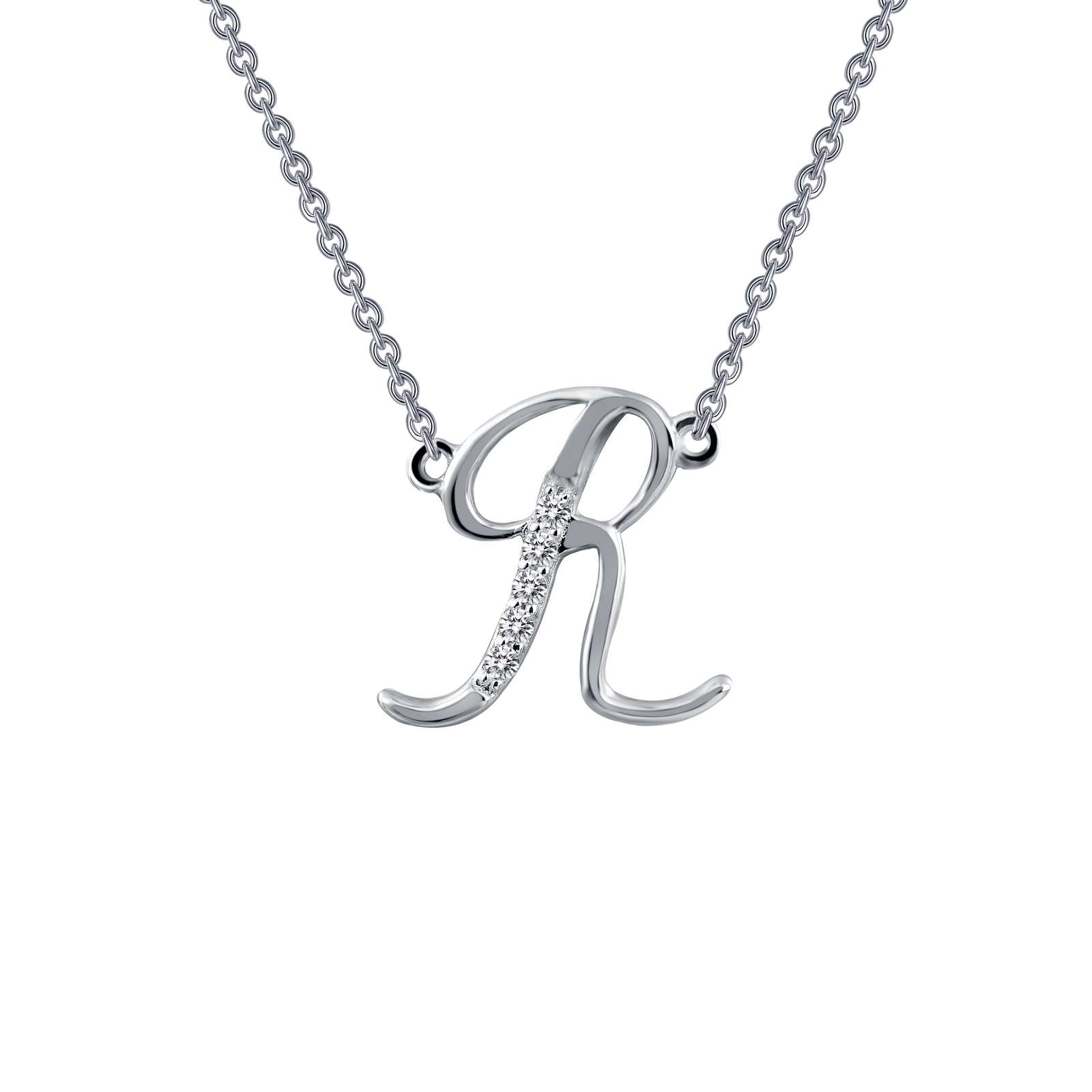 Letter R Pendant Necklace by Lafonn