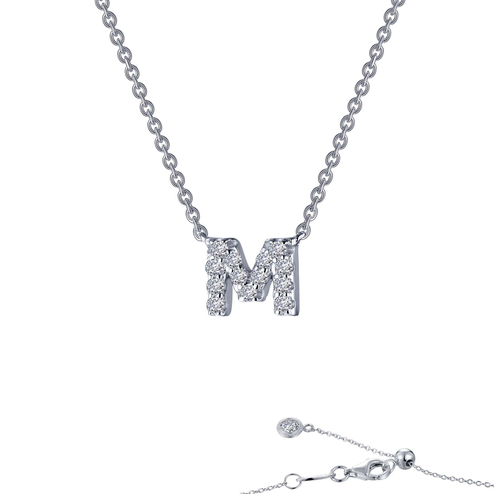Letter M Pendant Necklace by Lafonn