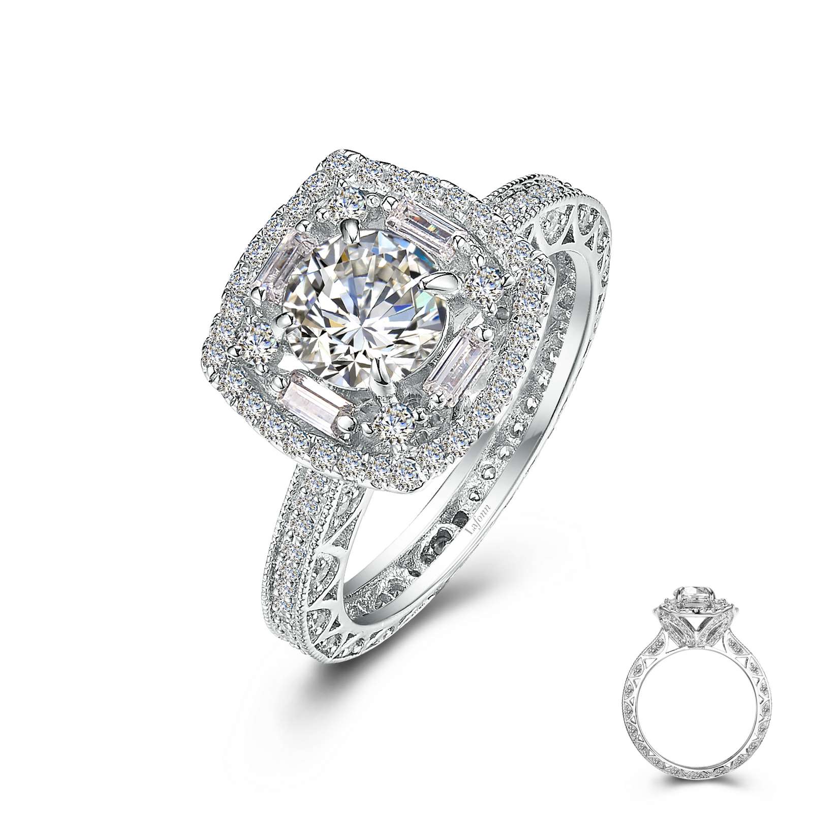 Heritage Simulated Diamond Platinum Ring R0368CLP10 Rings from R