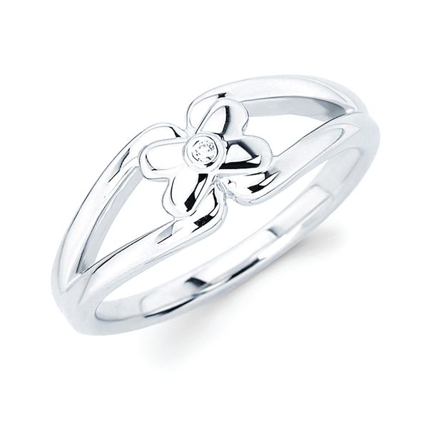 Sterling Silver Diamond Fashion Ring - Diva Diamonds® Butterfly Ring in Sterling Silver with .01 Ct. Diamond