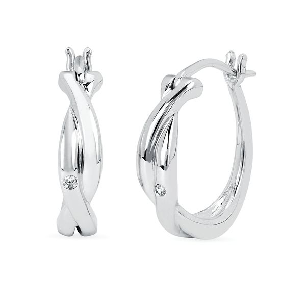 Sterling Silver Diamond Earrings by Diva Diamonds