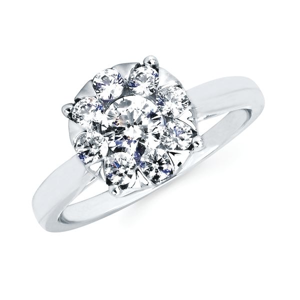 14k White Gold Engagement Ring - i Cherish™ 1.00ctw Round Diamond Ring in Engagement ring and wedding band sold separately