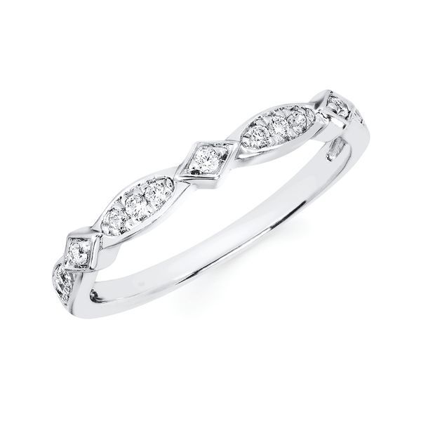 14k White Gold Engagement Ring - 1/8 Ctw. Diamond Lifestyle Ring in 14K Gold Engagement ring and wedding band sold separately
