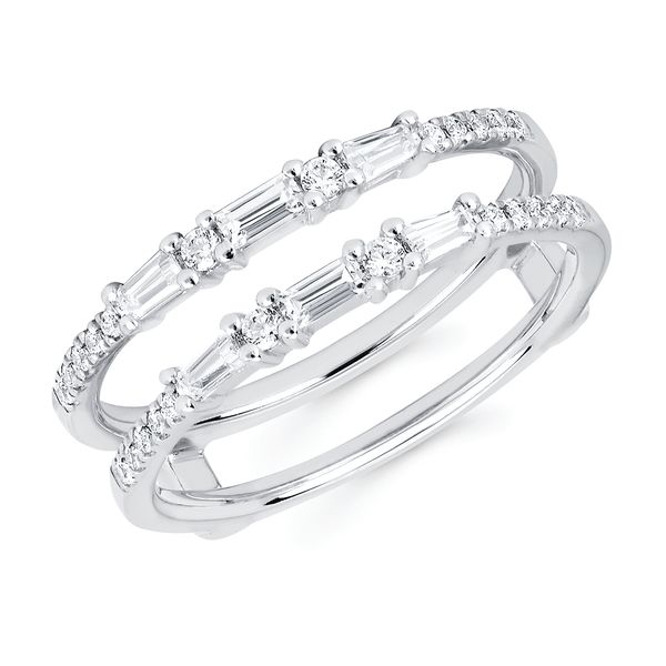 14k White Gold Ring Enhancer - 3/8 Ctw. Diamond Bridal Insert in 14K Gold