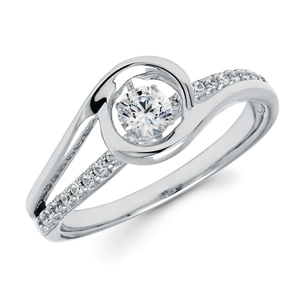 14k White Gold Diamond Fashion Ring - Shimmering Diamonds® Ring in 14K Gold with 3/8 Ctw. Diamonds