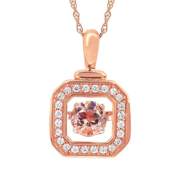 14k Rose Gold Diamond Pendant by Shimmering Diamonds