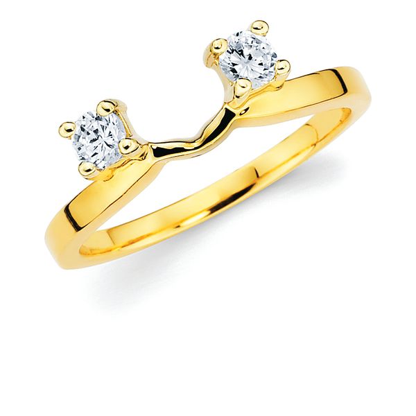 14k Yellow & White Gold Ring Enhancer - 1/4 Ctw. Diamond Wrap in 14K Gold