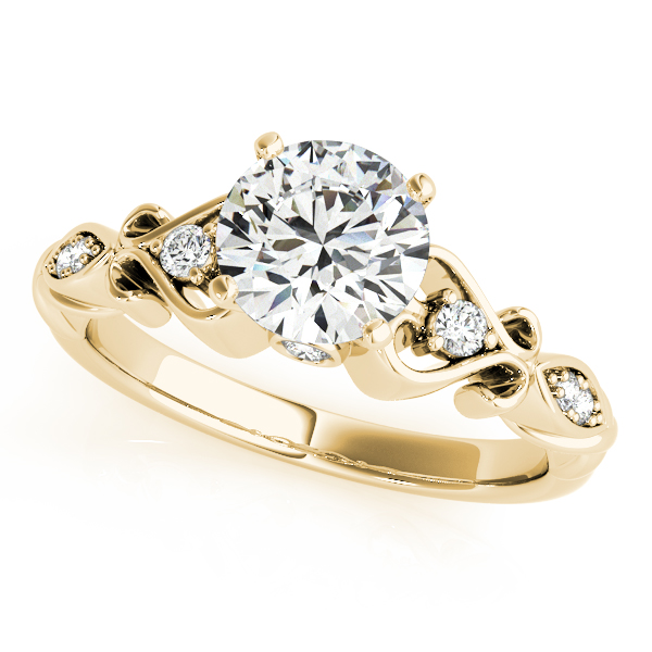 14K Yellow Gold Antique Engagement Ring 