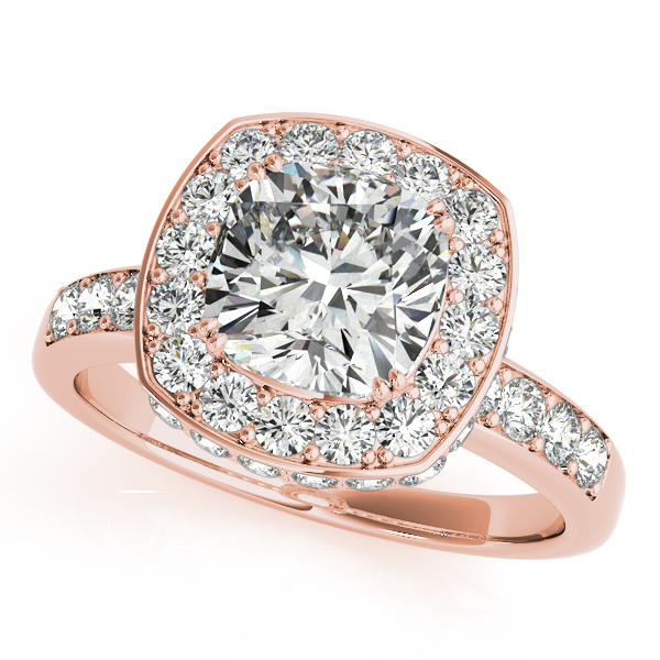 Overnight 10k Rose Gold Halo Engagement Ring 83502 6 10kr