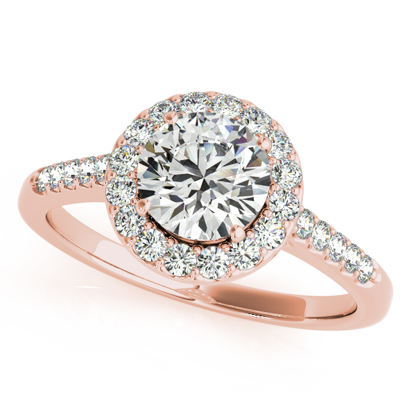 rose gold circle diamond ring