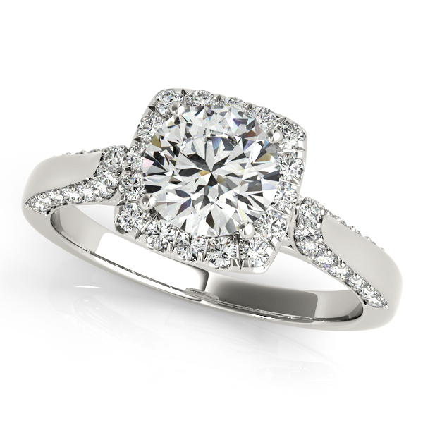 Platinum Round Halo Engagement Ring 50903 E 1 Pl Engagement Rings