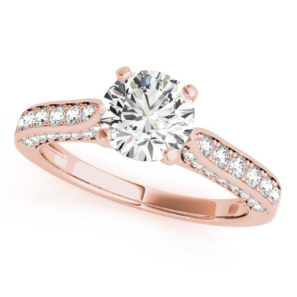 single diamond rose gold ring