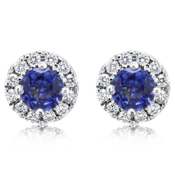 White Gold Sapphire Earrings by Parle