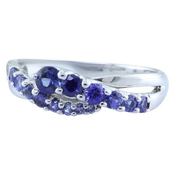 Rings - White Gold Sapphire Ring - image 2