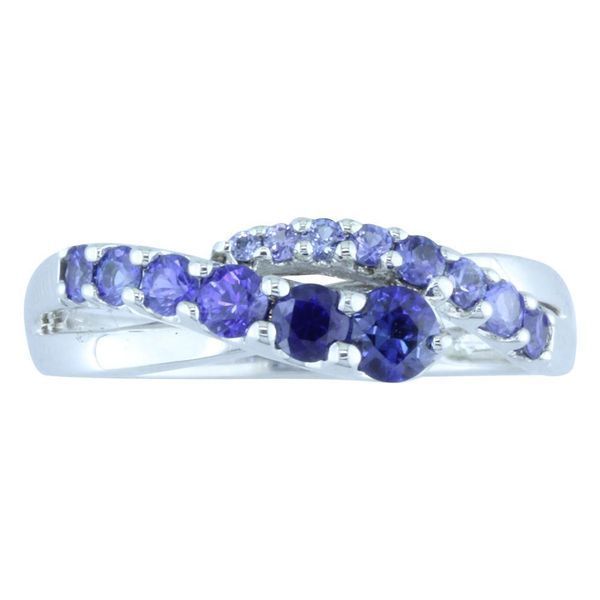 Rings - White Gold Sapphire Ring - image #3