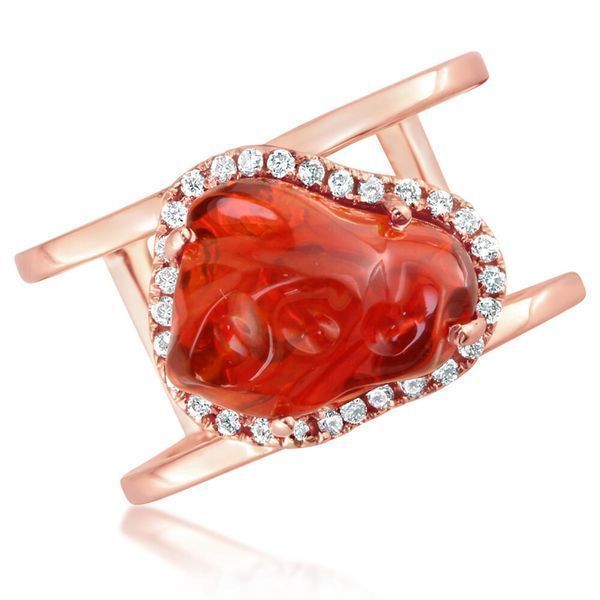 Rings - Rose Gold Fire Opal Ring