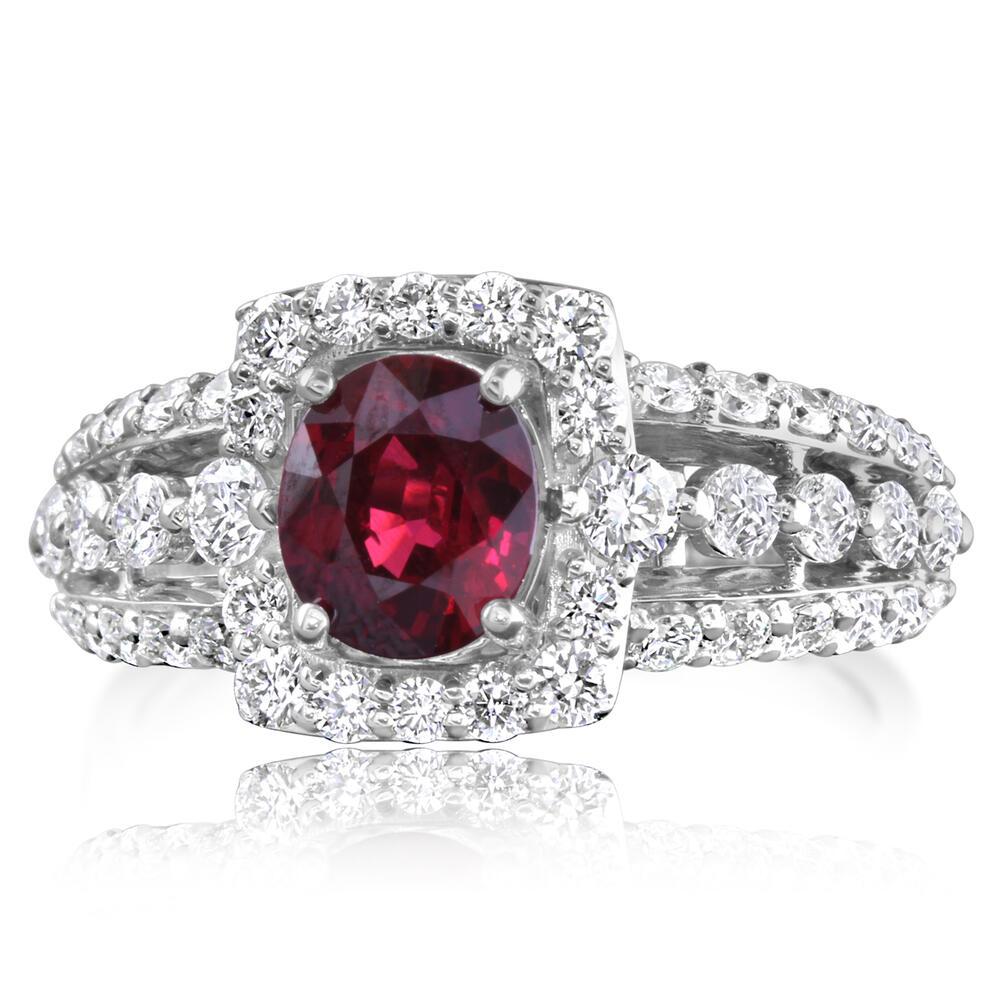 white gold ruby