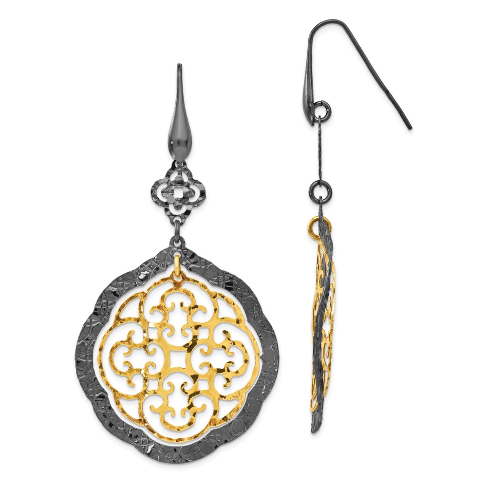 Gold-Tone Sterling Silver Earrings by Leslie
