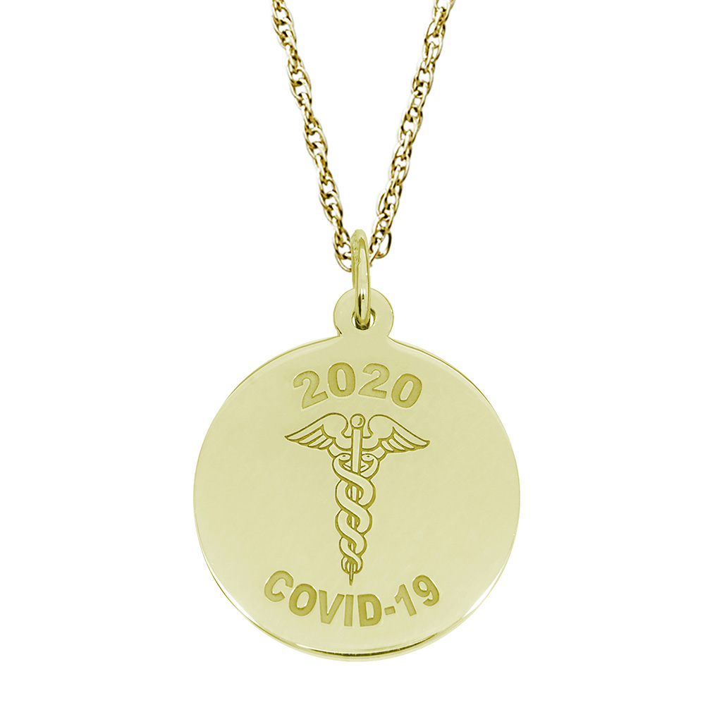 Covid-19 Caduceus Charm & Chain by Rembrandt Charms