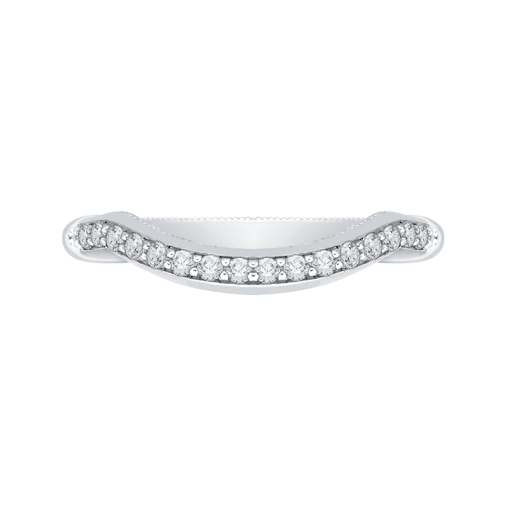 14k White Gold Ladies Wedding Band Pr0134bh 44w 25 Wedding Bands From Alan Miller Jewelers Oregon Oh