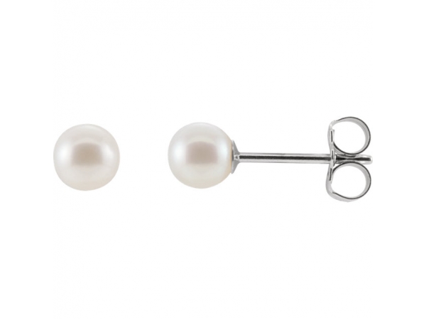 Gemstone Earrings - Freshwater Cultured Pearl Stud Earrings