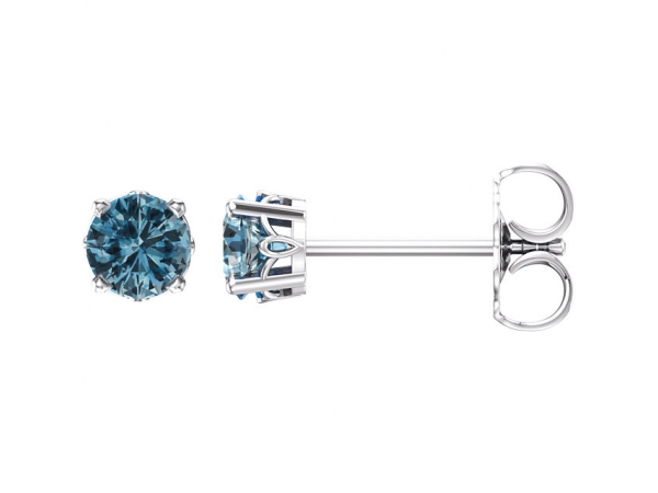 Round 4-Prong Scroll Setting® Earrings by Stuller