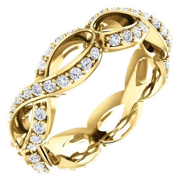 Gemstone Rings - Sculptural-Inspired Engagement Ring Matching Band
