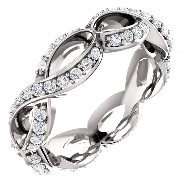 Gemstone Rings - Sculptural-Inspired Engagement Ring Matching Band