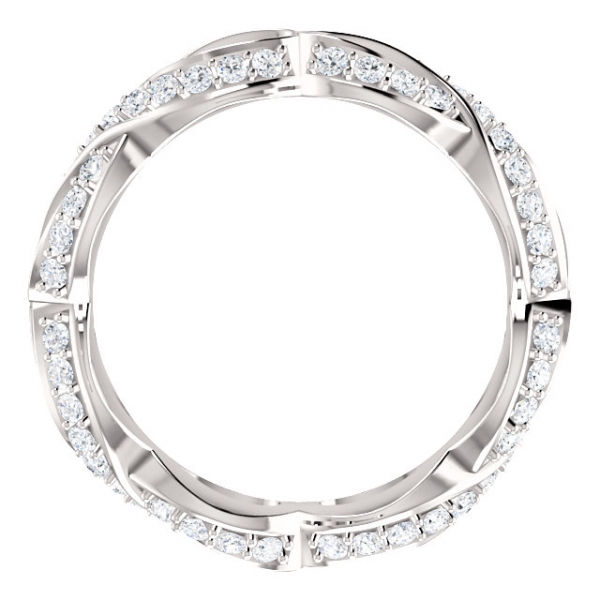 Gemstone Rings - Sculptural-Inspired Engagement Ring Matching Band - image #2