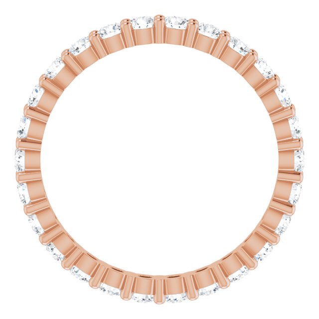 Anniversary Bands - 14K Rose Gold Anniversary Band - image #2