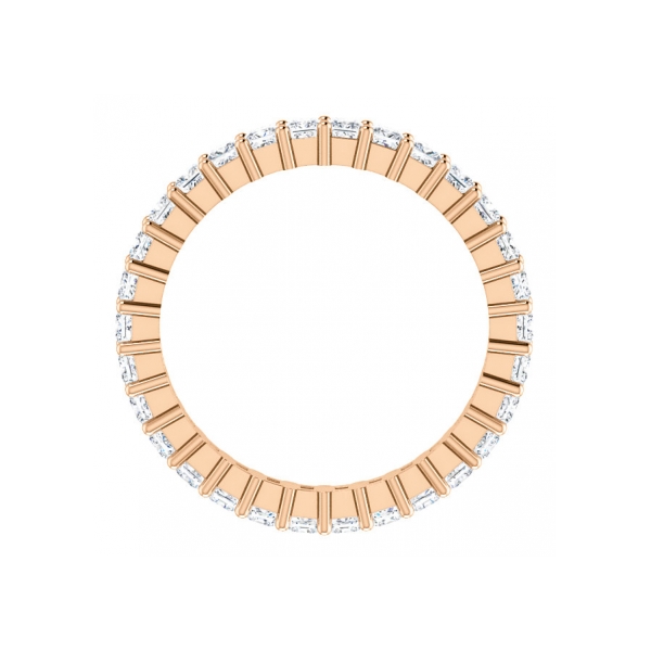 Anniversary Rings - 14K Rose Gold Anniversary Band - image #2