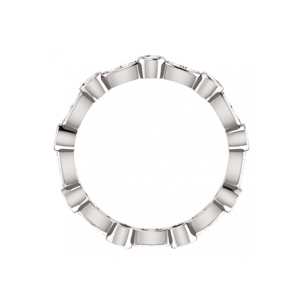 Anniversary Bands - 14K White Gold Anniversary Band - image #2