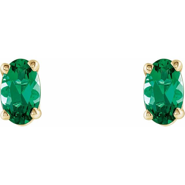 Gemstone Earrings - Oval 4-Prong Scroll Setting® Earrings - image #2