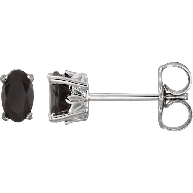 Gemstone Earrings - Oval 4-Prong Scroll Setting® Earrings