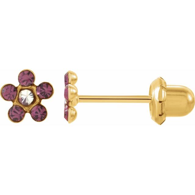 Gemstone Earrings - Floral-Inspired Inverness® Piercing Earrings 