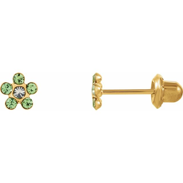 Gemstone Earrings - Floral-Inspired Inverness® Piercing Earrings 