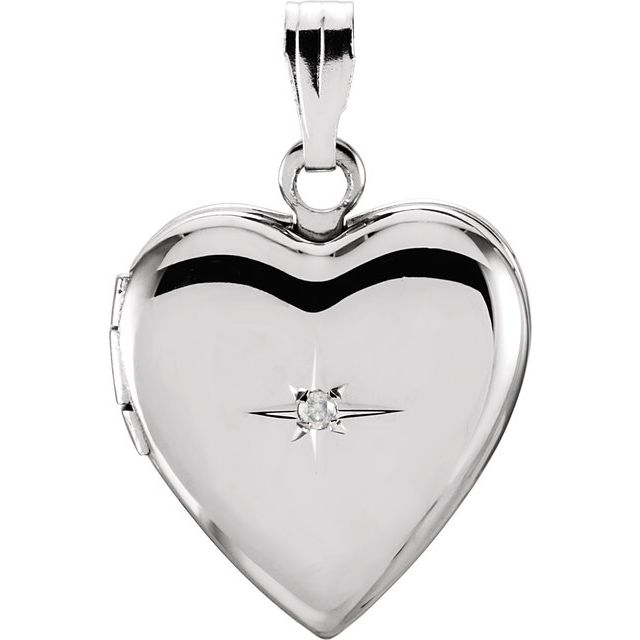 Diamond Pendants - Heart Locket 