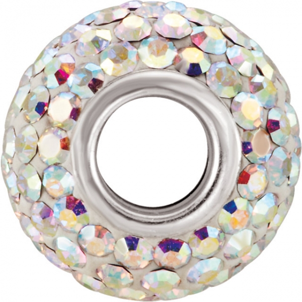Beads - Kera® Crystal Aurora Borealis Pave' Bead - image #2