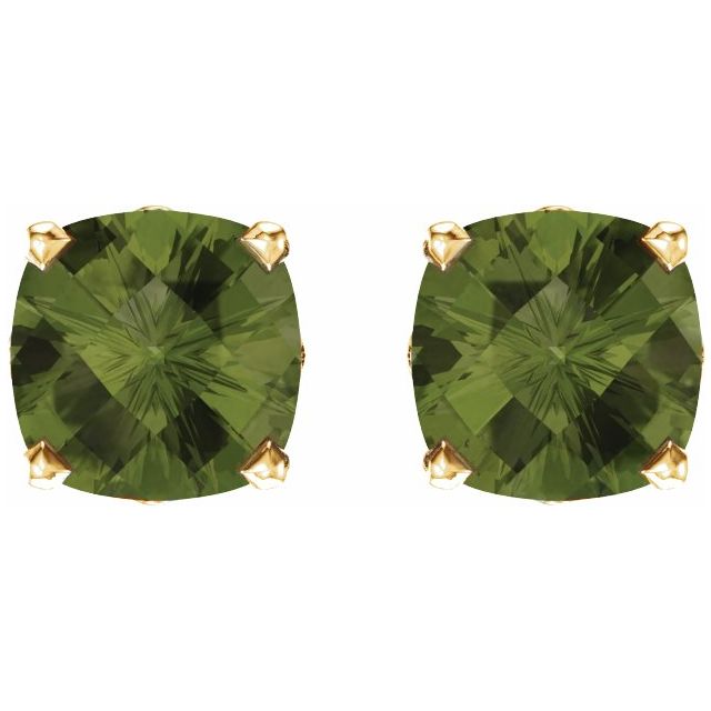 Gemstone Earrings - Cushion 4-Prong Scroll Setting® Earrings  - image 2