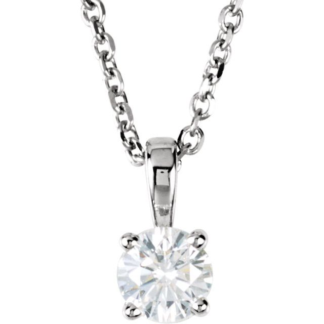 Diamond Necklaces - Round 4-Prong Pendant